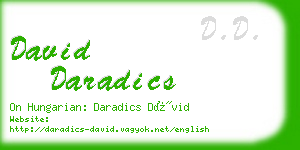 david daradics business card